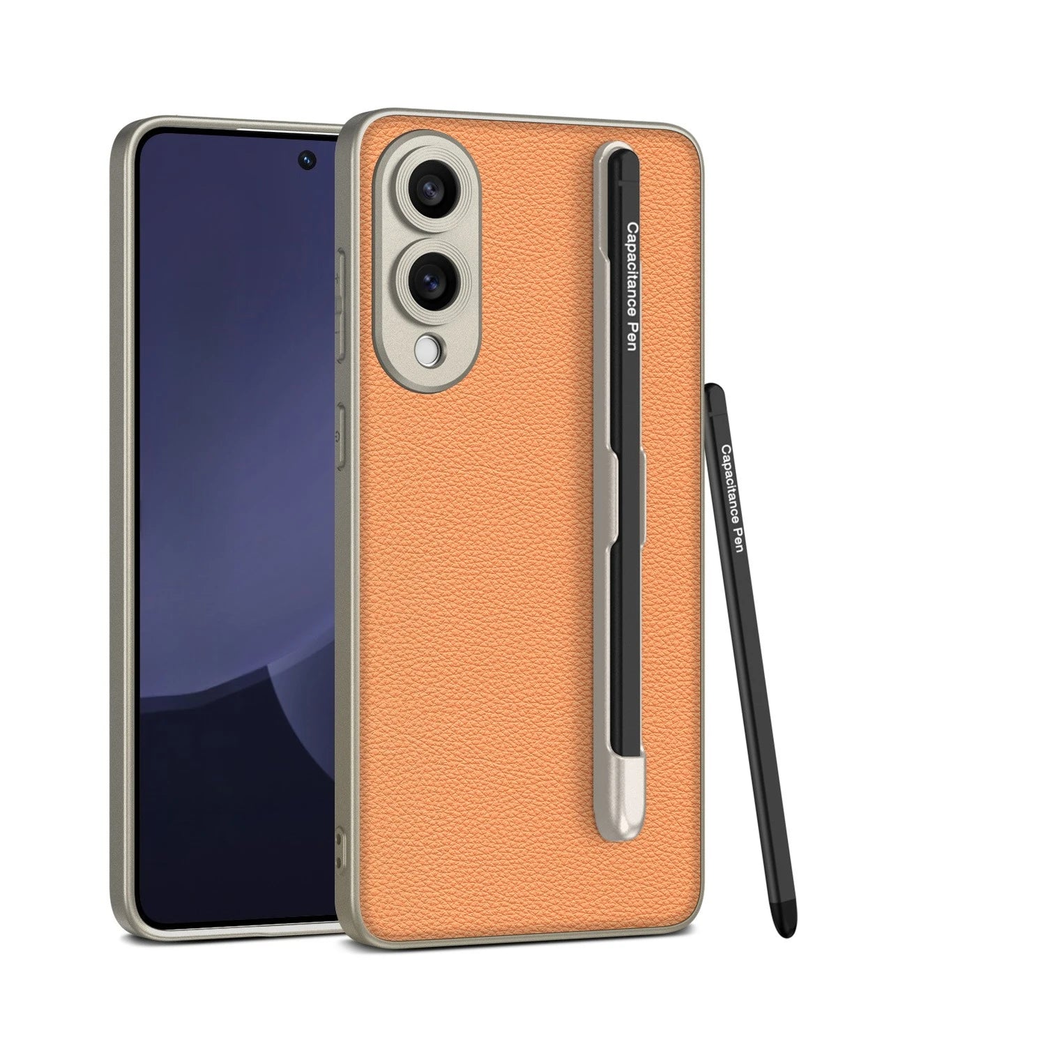 Carbon Leder Hülle mit Stift für Galaxy S25 Ultra