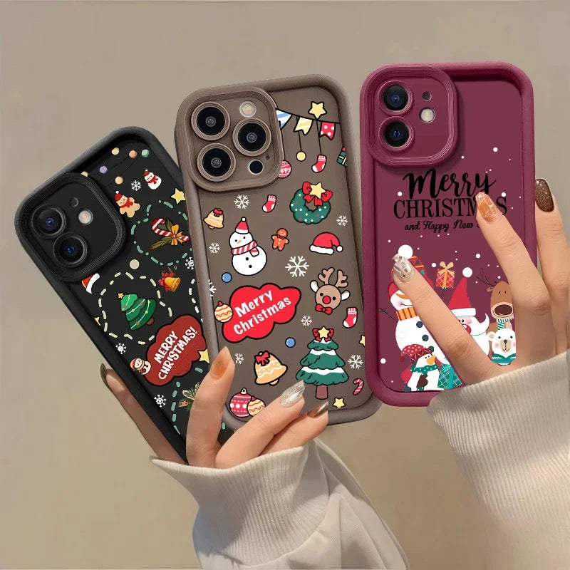 Pixel 9 8 Case Christmas Cartoon Silicone Full Protection Case