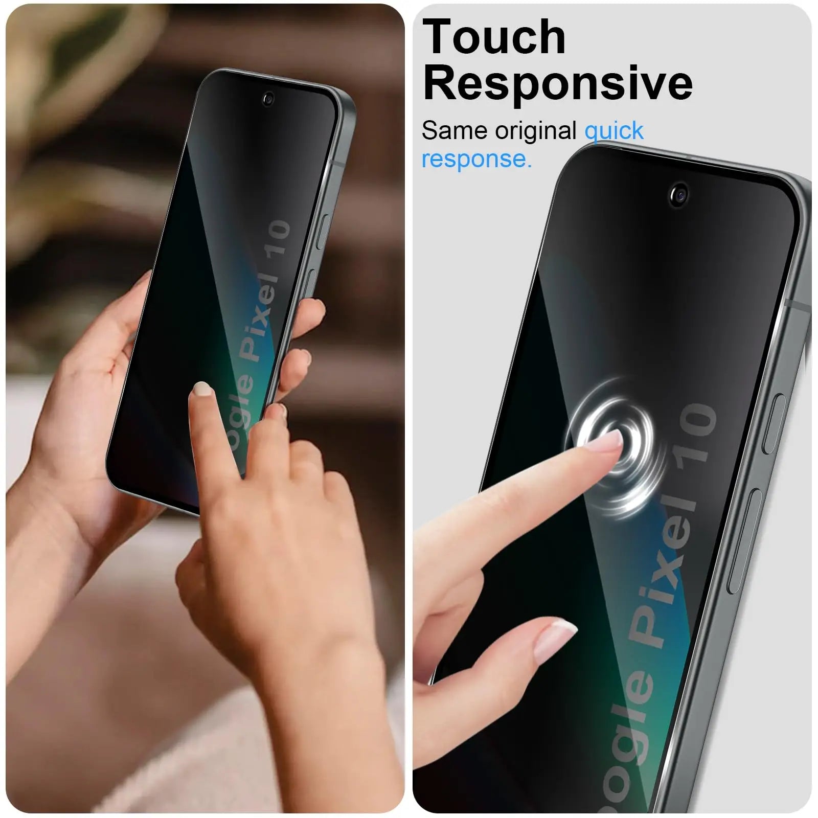 Anti-spy glass screen protector for Google Pixel 10 Pro