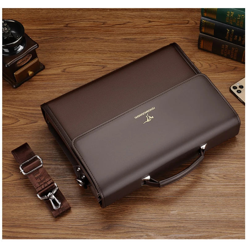 Luxus Leder Aktentasche Herren A4 Tasche