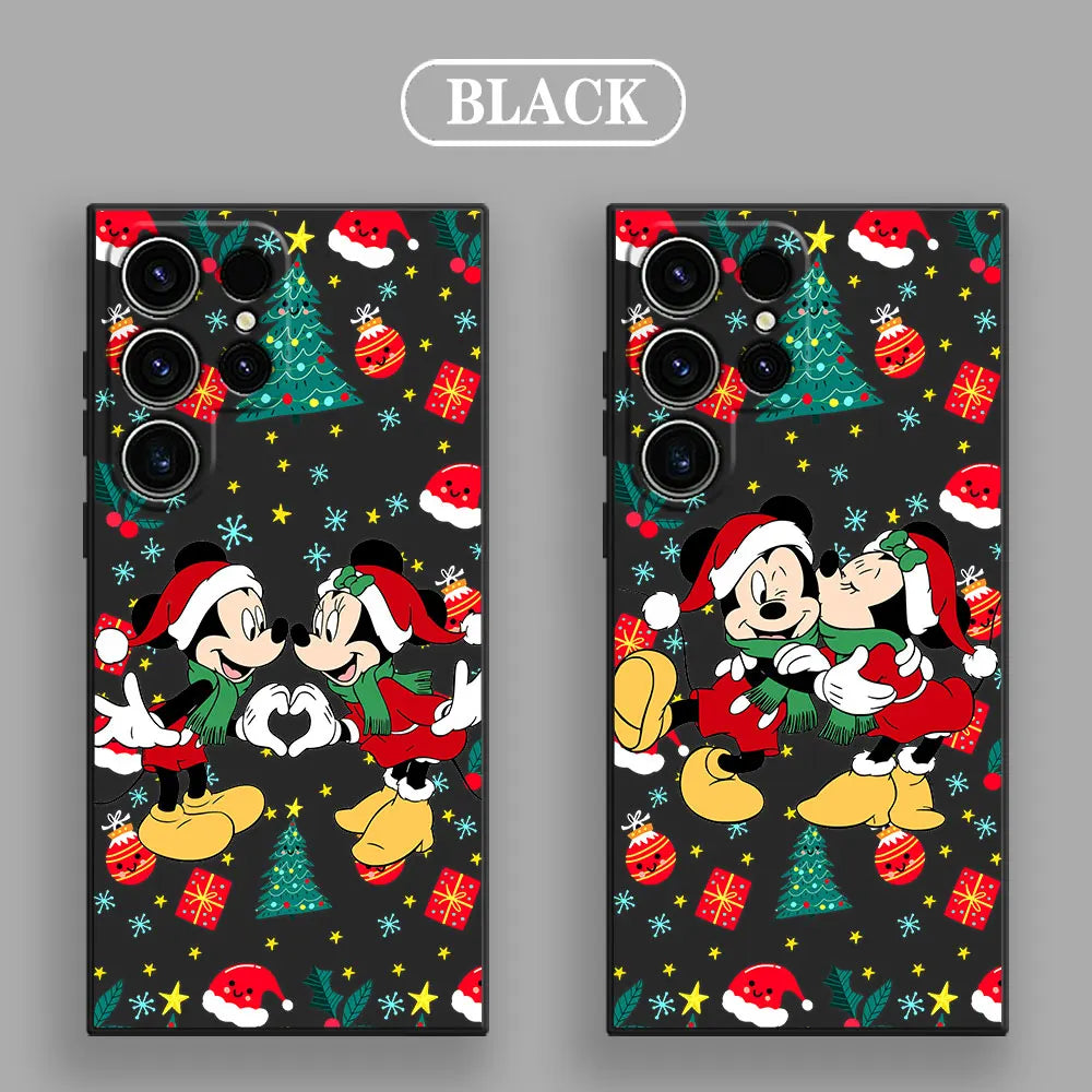 Weihnachts-Minnie-Mickey Hülle für Samsung S25