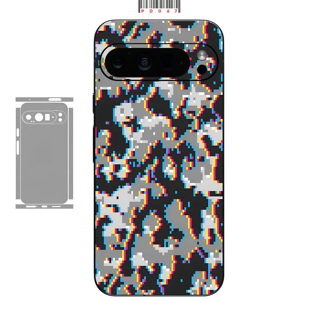 Bunte Hautfolie für Pixel 9–6 Pro Rückseite