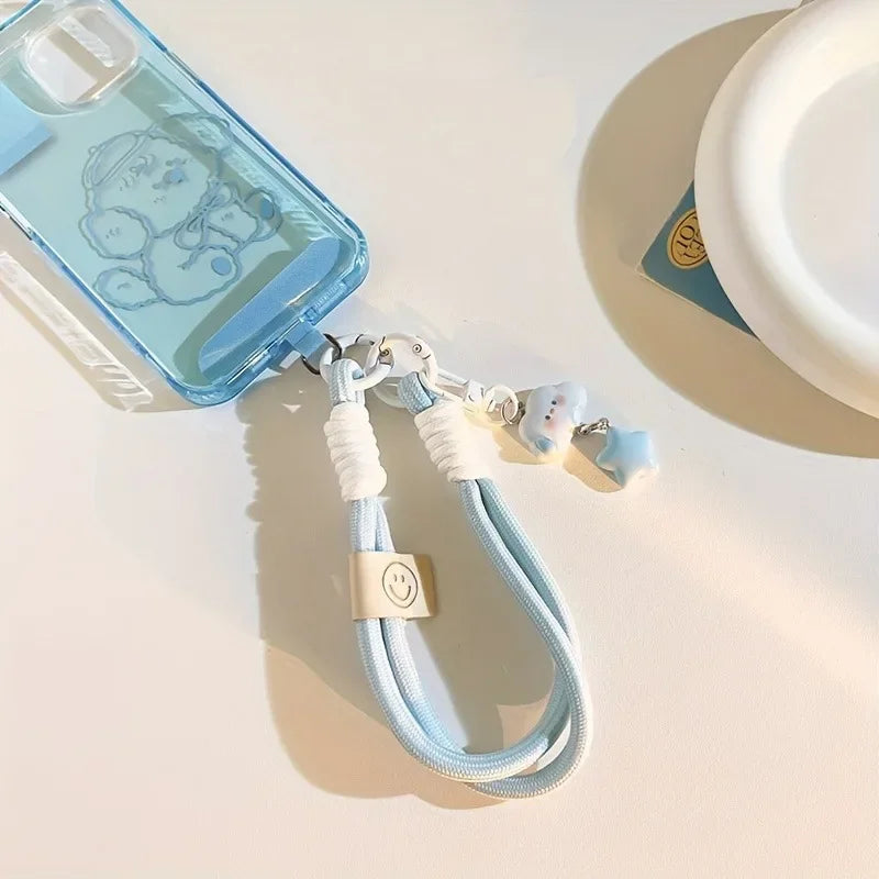 Bunte Handy Handschlaufe mit Stern- und Wolken-Design