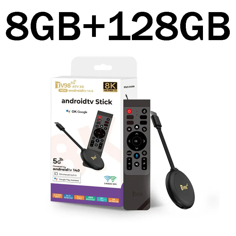 TV98 X8 Smart TV Stick 8K 4K Android 14