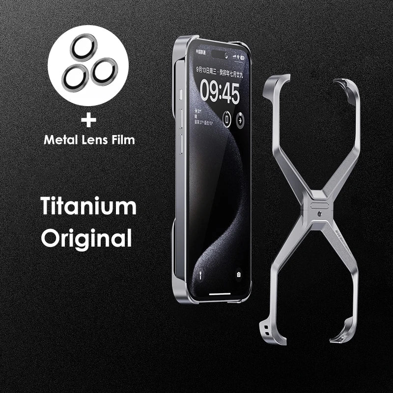 Luxuriöse Aluminiumhülle iPhone 16–13 Pro Max