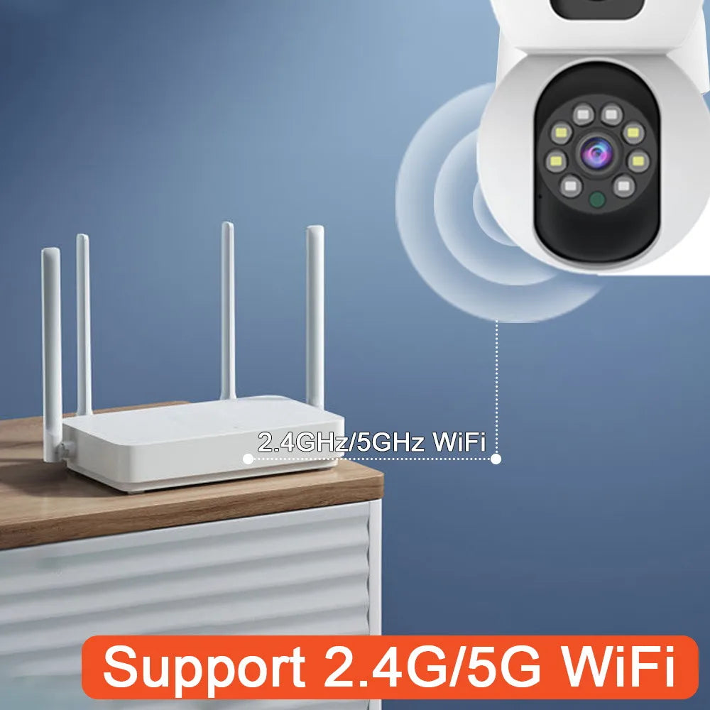 4K Dual-Objektiv WLAN-Kamera mit Auto-Tracking