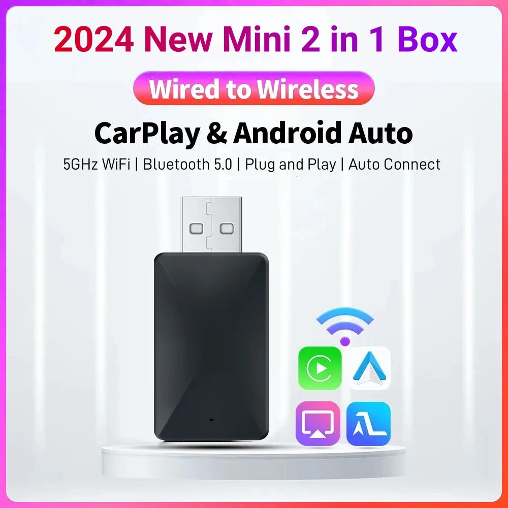 Kabelloser CarPlay Android Auto Adapter 2in1