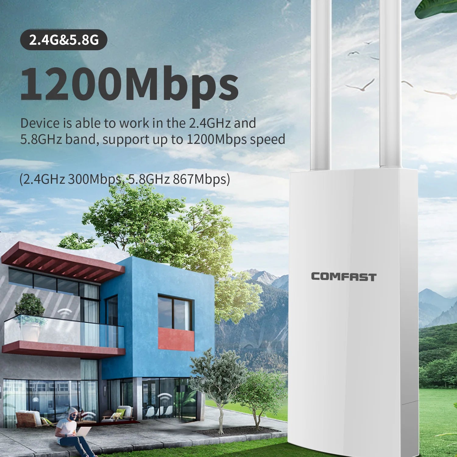 Comfast Outdoor 5GHz WLAN Router AP