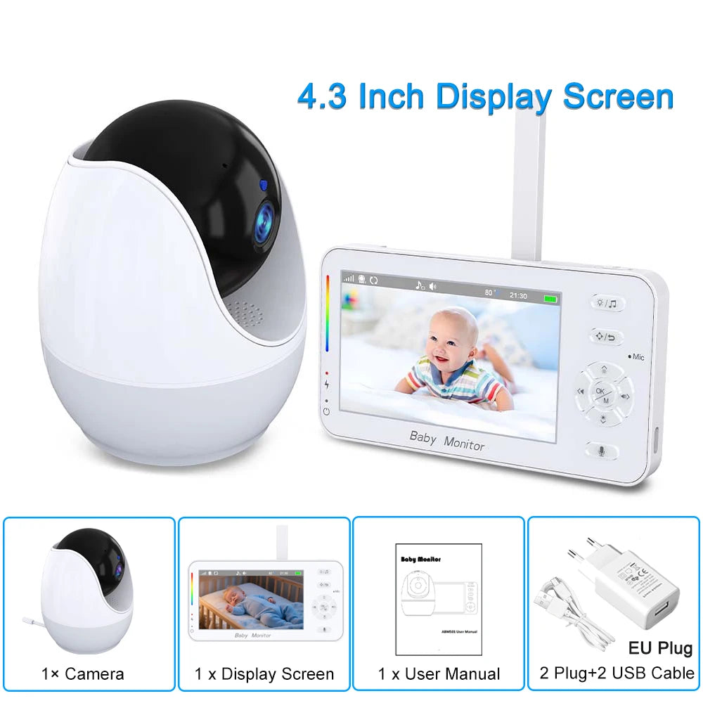 Video Babyphone mit 4.3" Display & Nachtsichtkamera