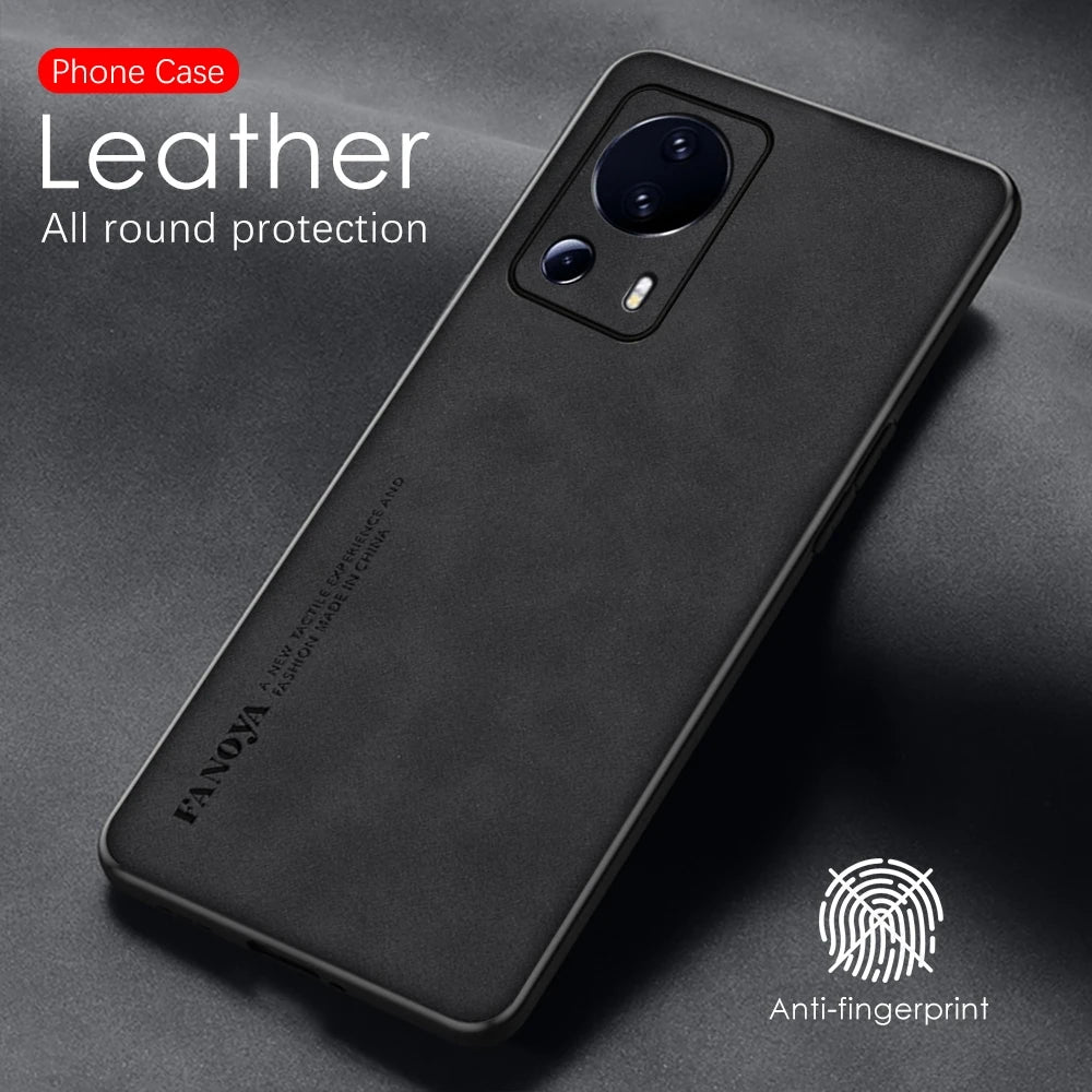 Lammfell Lederhülle für Xiaomi 13 Lite