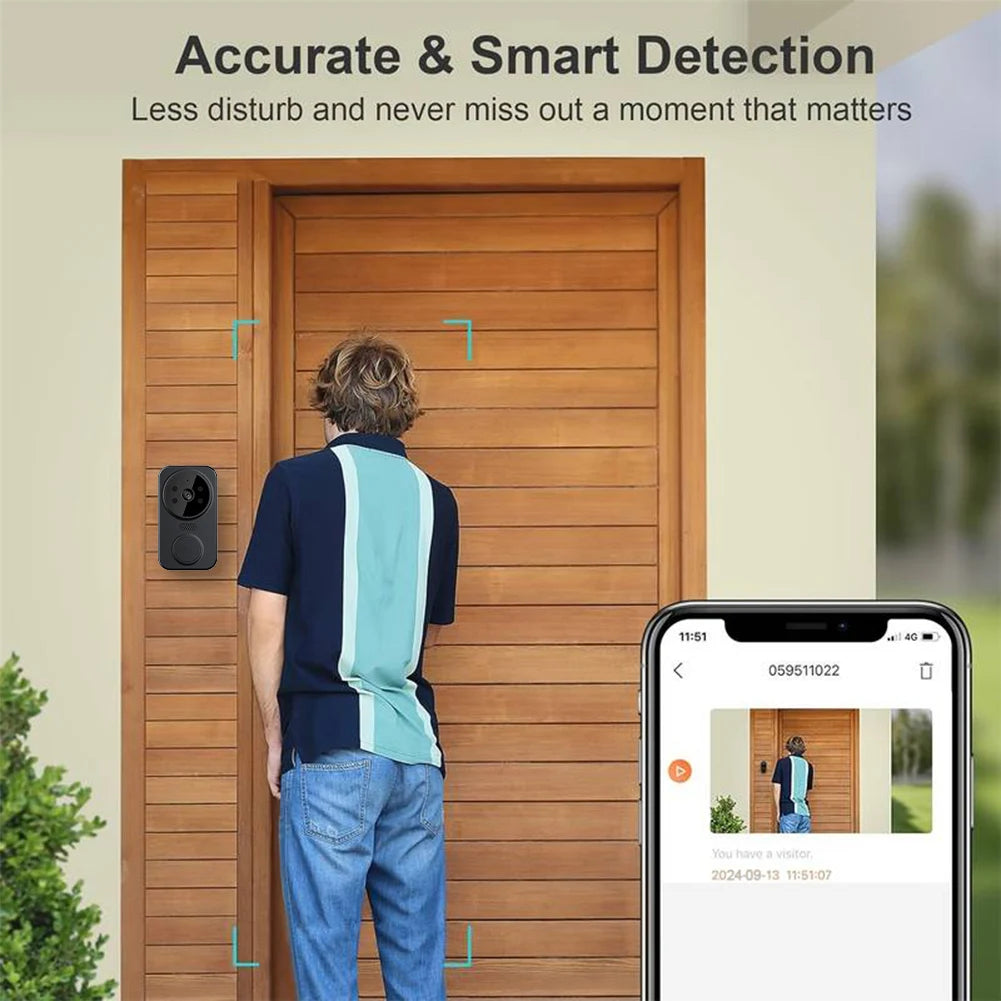1080P WiFi Doorbell with Camera &amp; 2-Way Audio