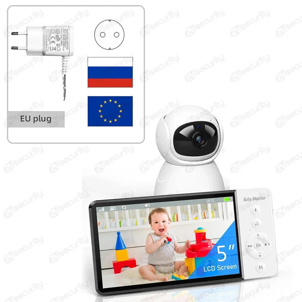 5 Zoll Baby Monitor mit PTZ Kamera und Nachtsicht