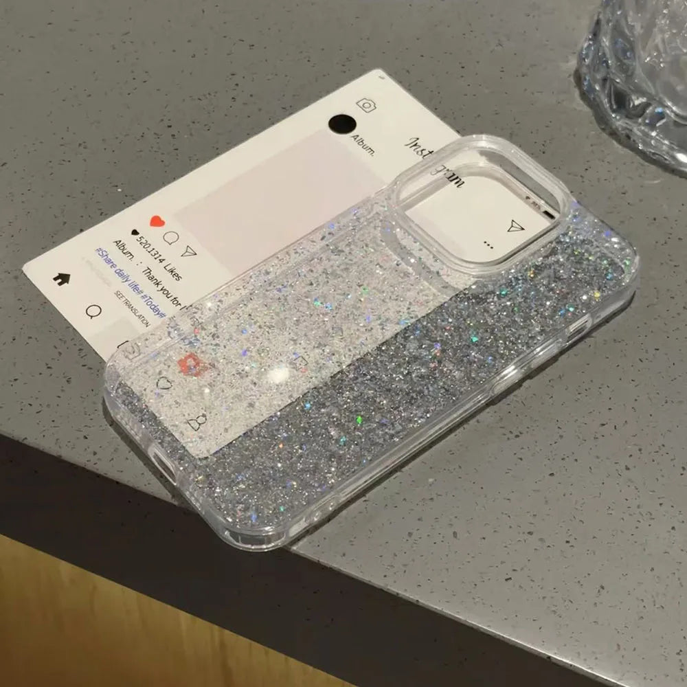 Glitzer Transparente Bling Hülle für iPhone 17