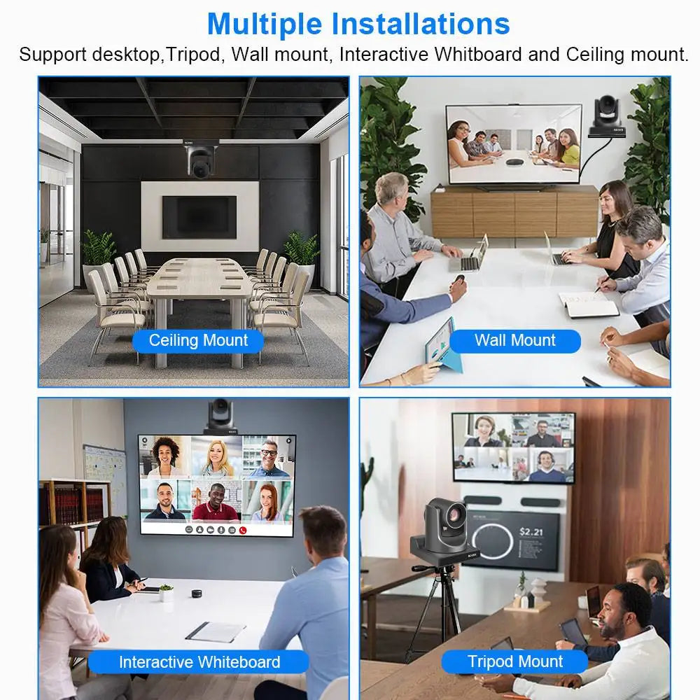KI-PTZ-Konferenzkamera mit HDMI/USB/POE
