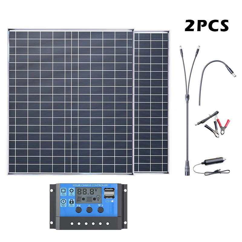 500W solar power bank kit with 12V/18V panel