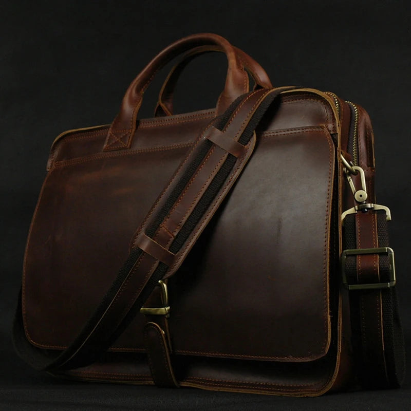 Luxus Leder Aktentasche Herren Business