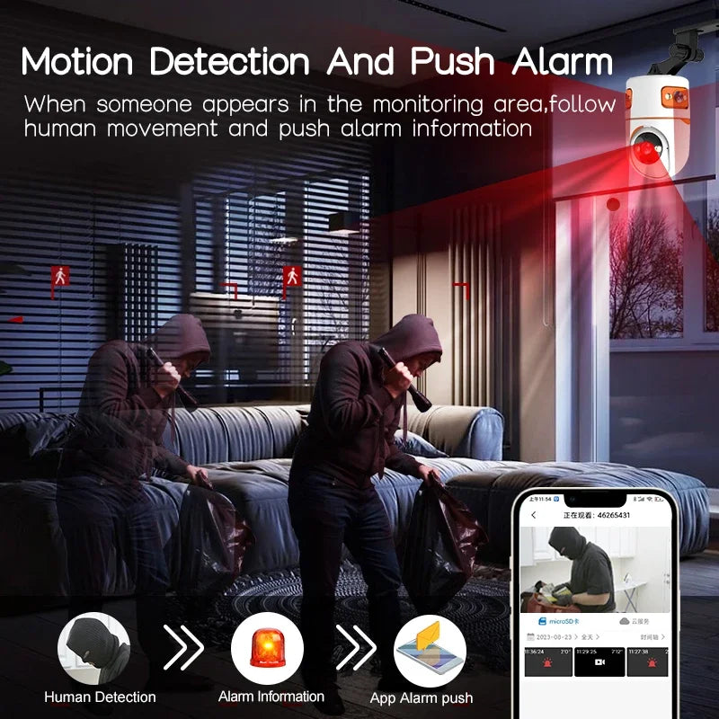 15MP WLAN Überwachungskamera mit PTZ und Babyphone