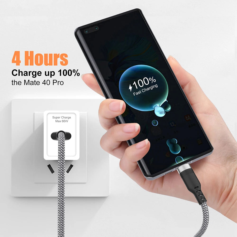 USB-C Kabel 5A Schnellladen 3–8 Meter