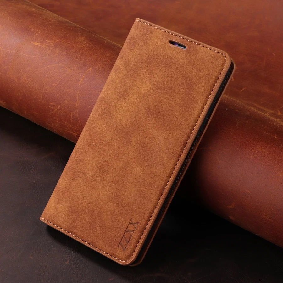 Flip Leder Wallet Hülle für Xiaomi Modelle
