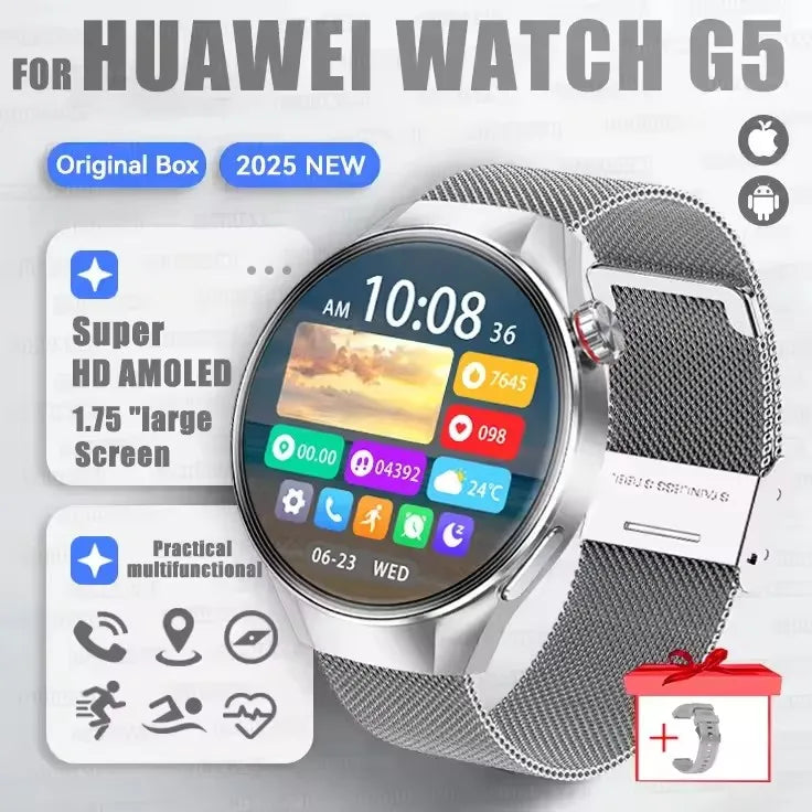 G5 Plus Smartwatch Herren 2025 mit AMOLED & GPS