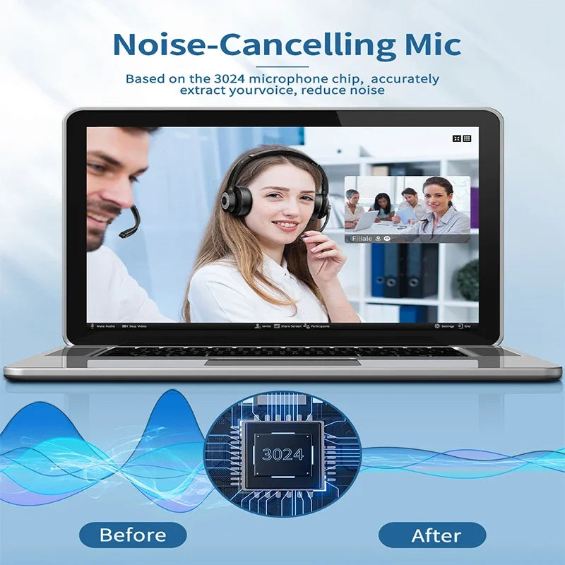 Bluetooth Headset EH02U ANC USB für PC & MacBook