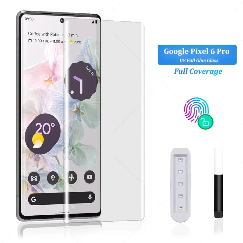 3D UV glass screen protector for Google Pixel 6–8 Pro