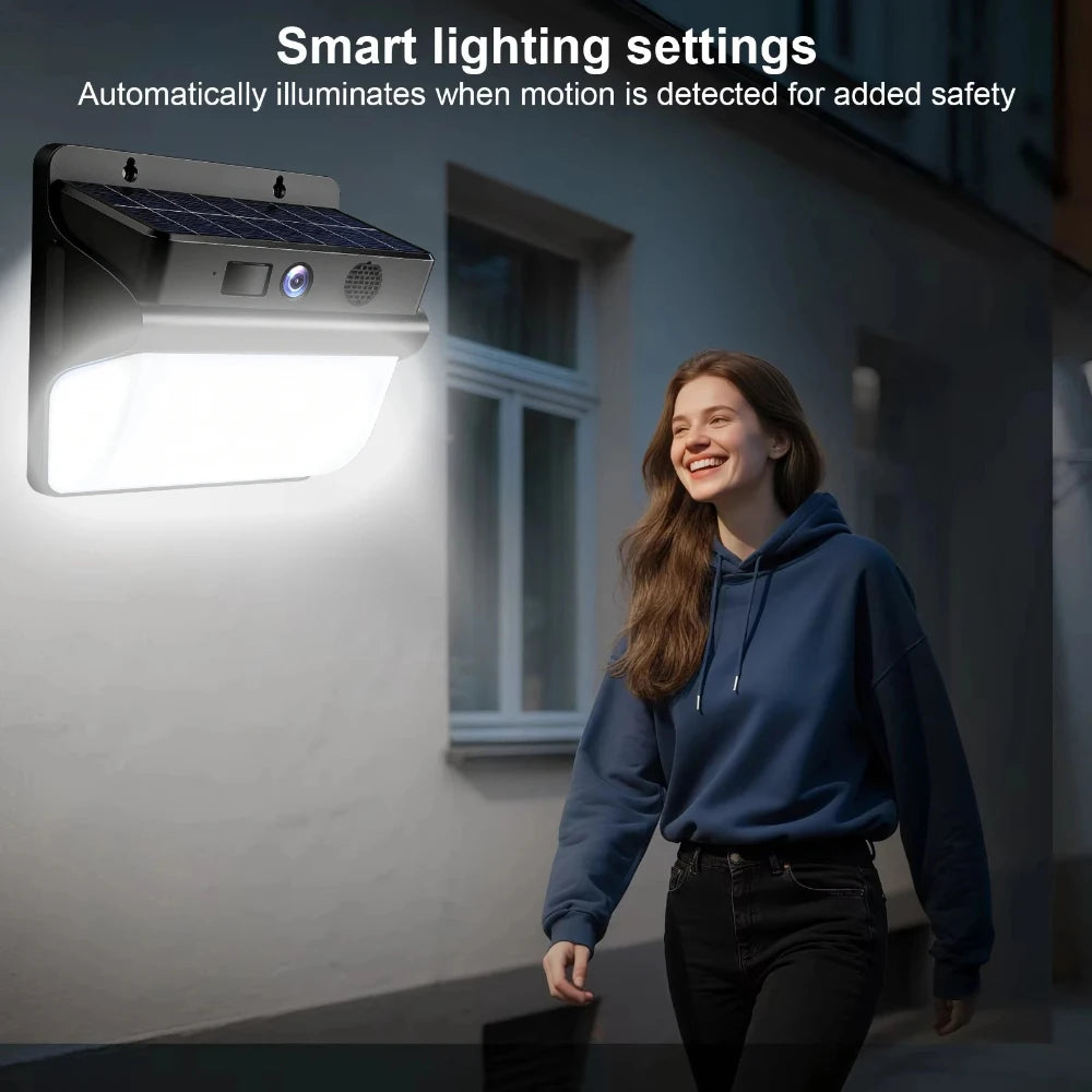 Solar WLAN Kamera 2K Outdoor mit Akku & Spotlight