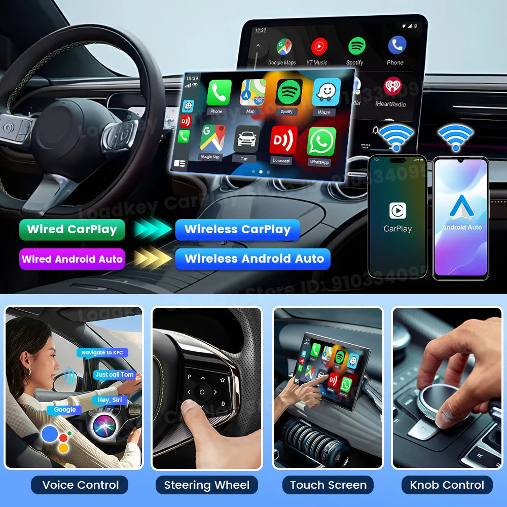 Carlinkit 2in1 Wireless CarPlay Android Auto Adapter