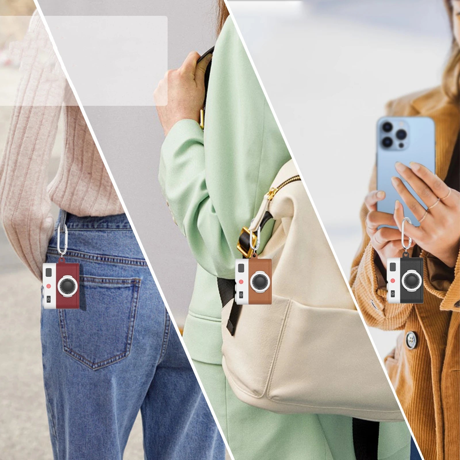 Retro camera design silicone case for AirPods Pro 3