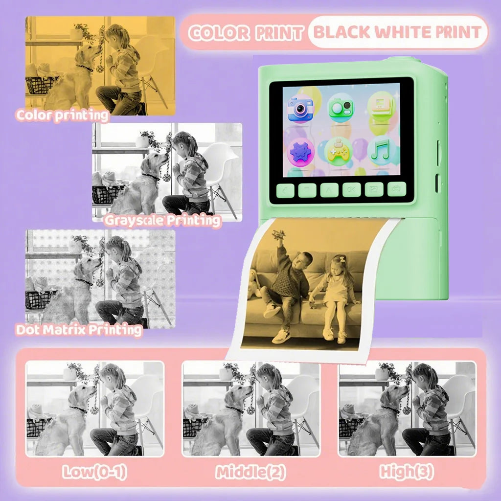 Kinder-Sofortdruckkamera mit Farbfilter und Spaß