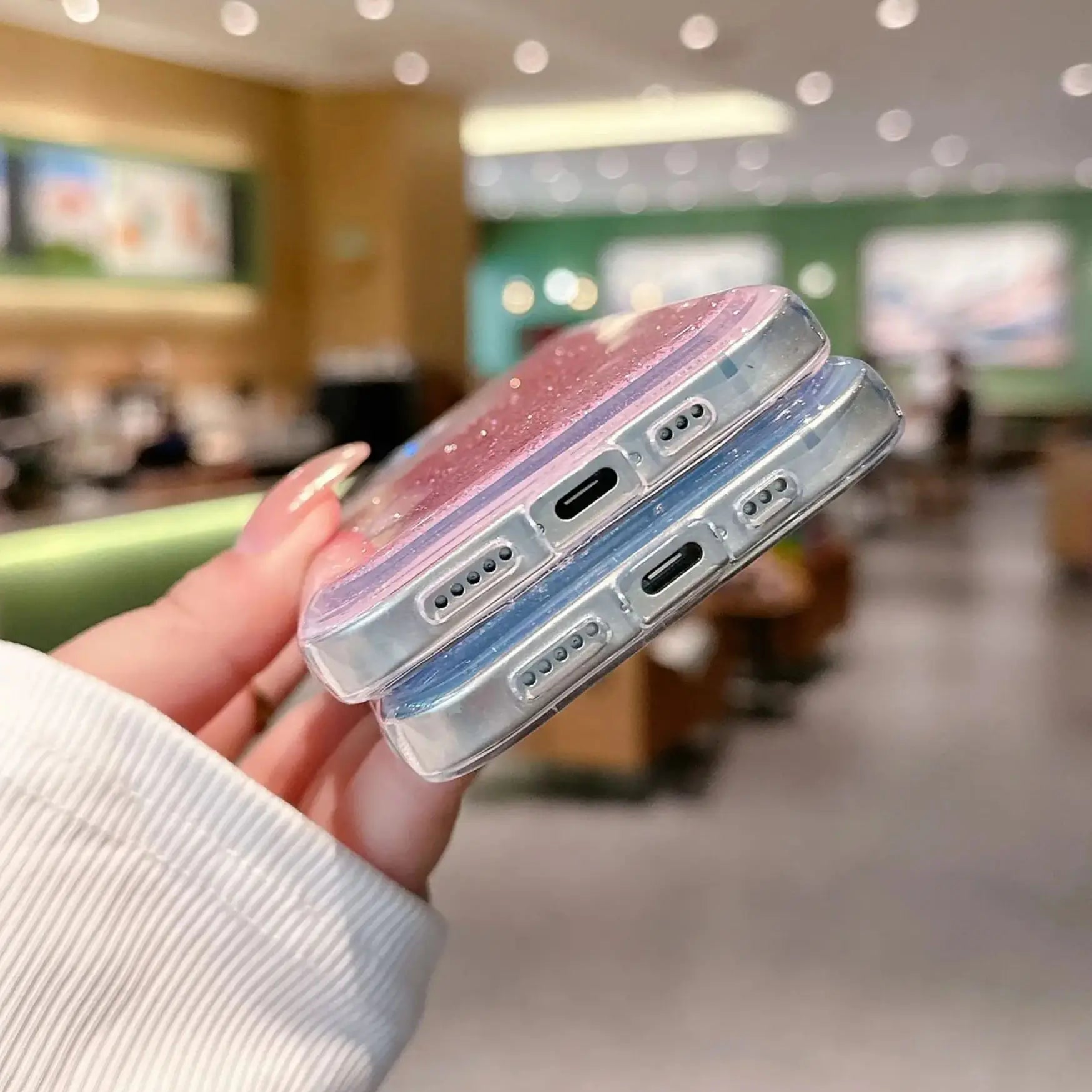 Glitzernde Treibsand-Hülle für iPhone 17 Serie Softcase