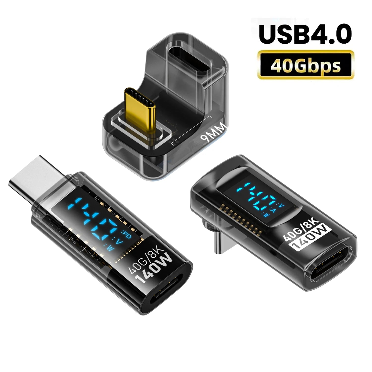 140W USB-C Adapter 90° mit Display