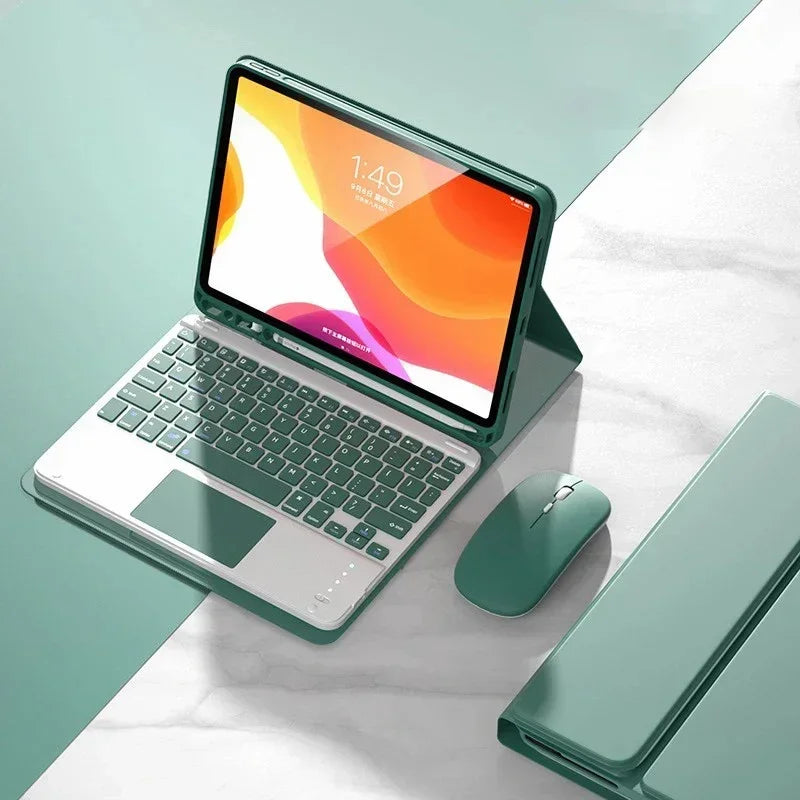 Kabellose Tastatur mit Maus für iPad Hülle