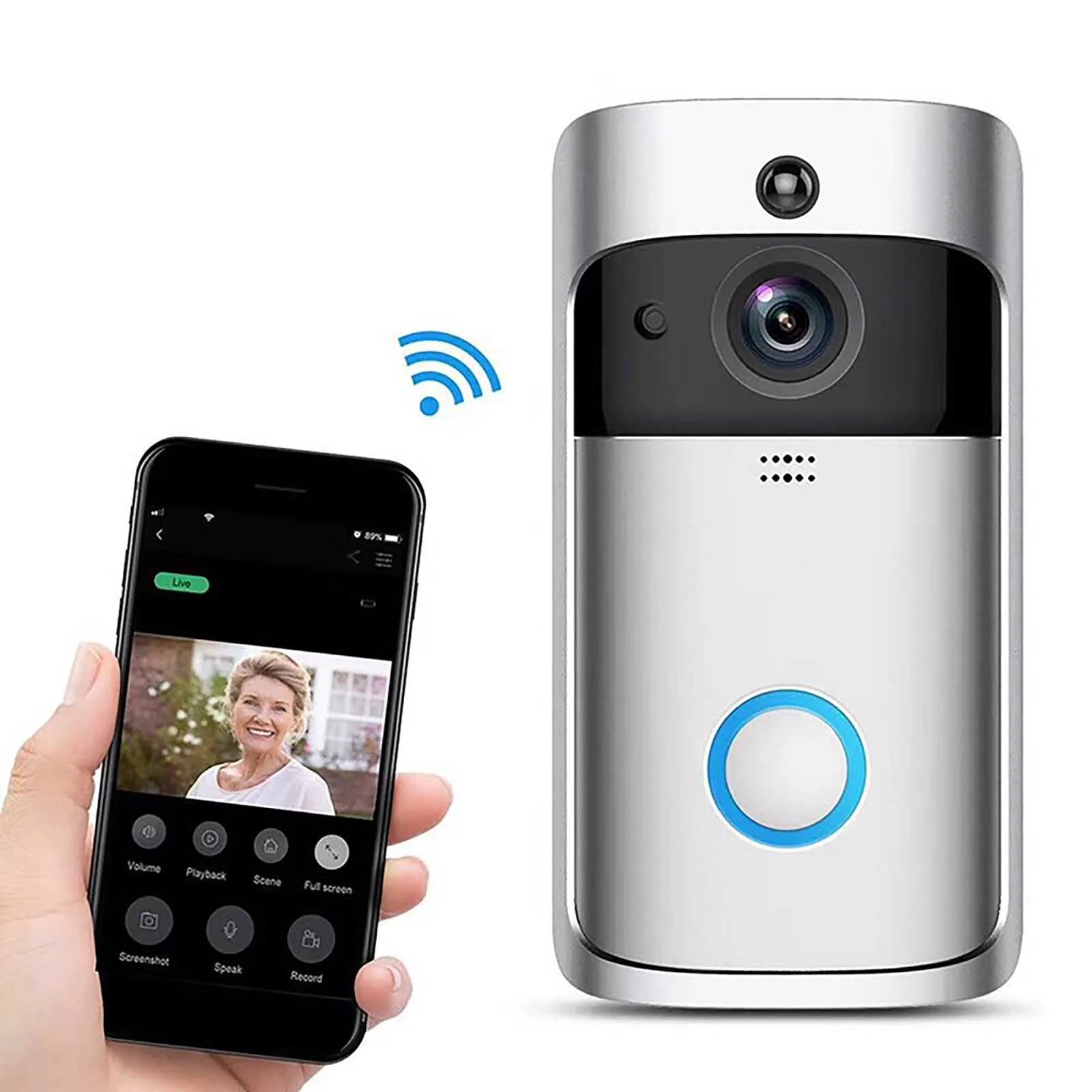 Wireless WiFi doorbell with camera &amp; 720P HD video