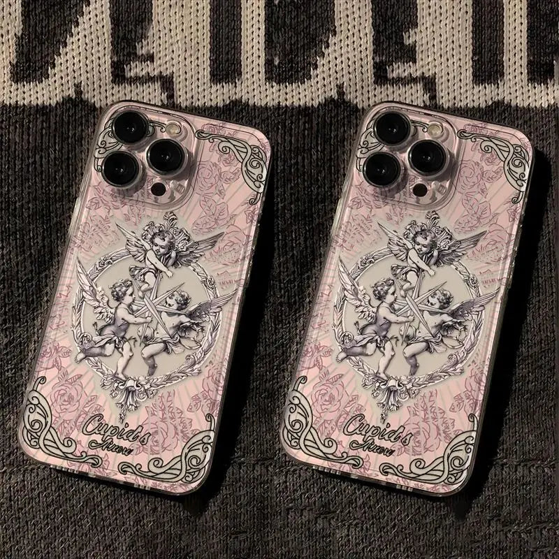 Retro Engel Rüstung Hülle iPhone 16–7 SE