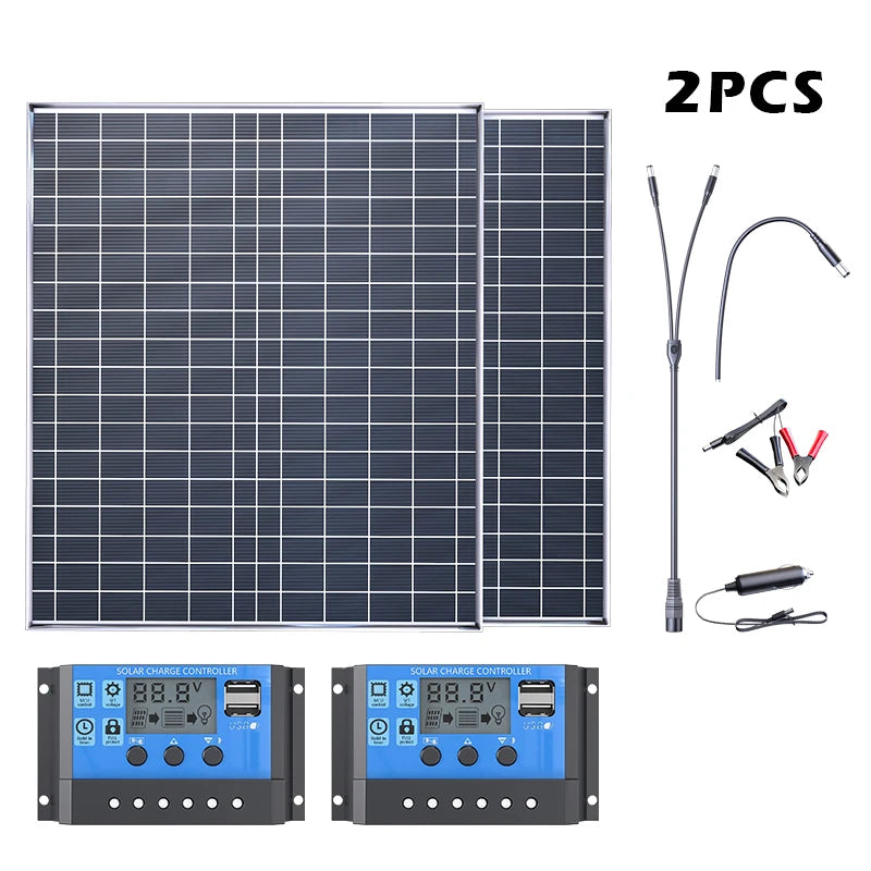 500W solar power bank kit with 12V/18V panel