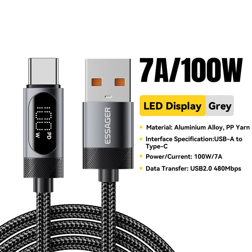 Essager USB-C-Kabel 100W Schnellladung