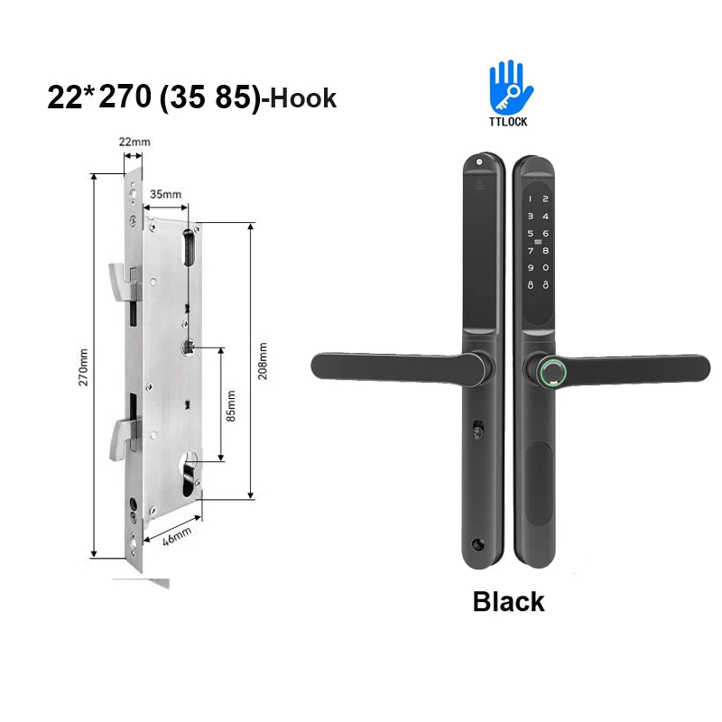 TTLock Aluminium Smart Türschloss Fingerabdruck Passwort RFID