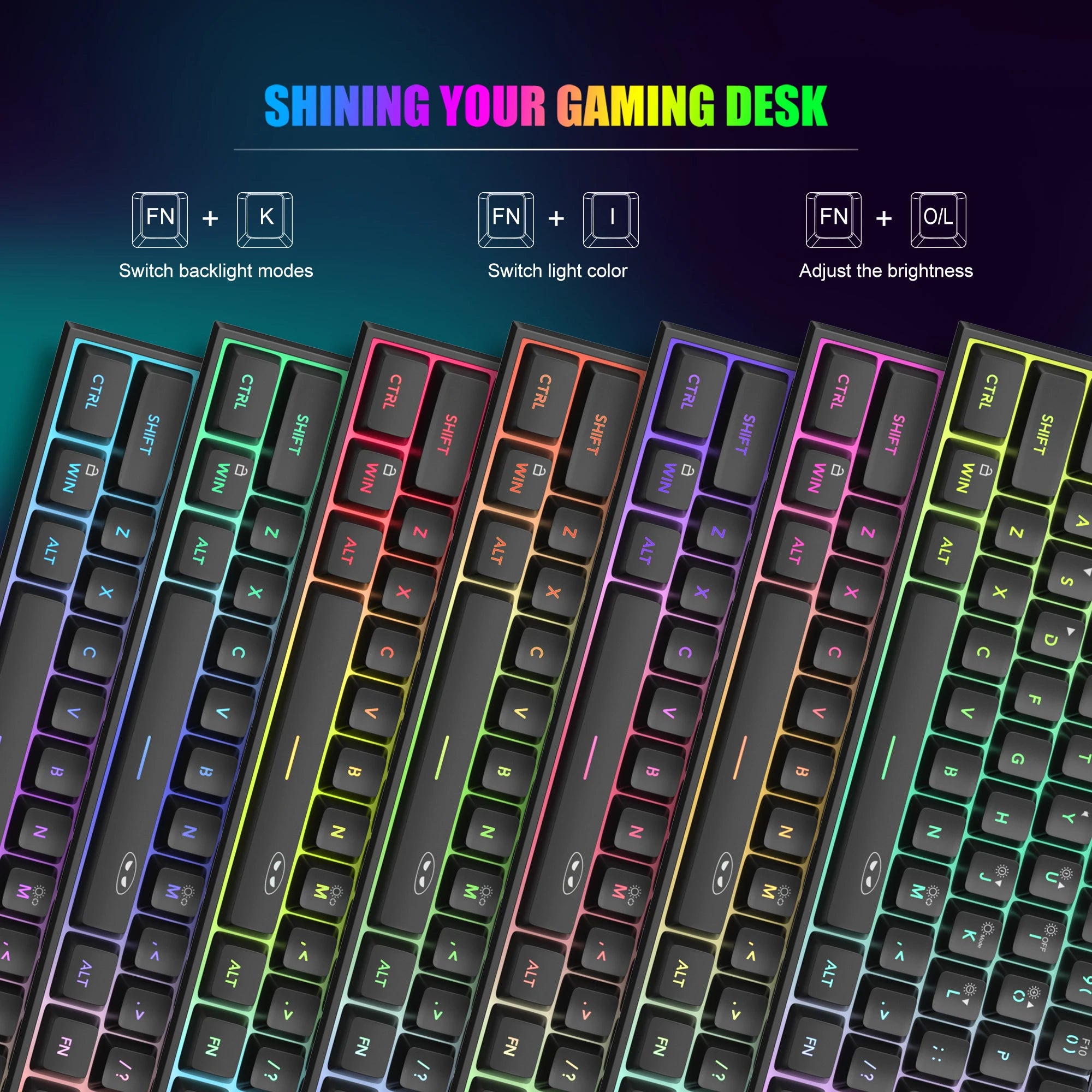 MageGee TS91 60 % Mini RGB Gaming-Tastatur