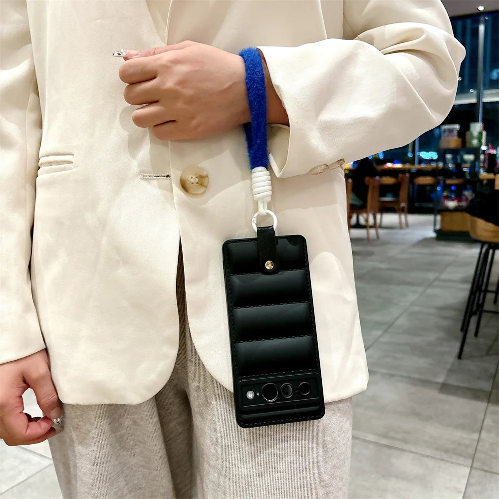 Modische TPU-Hülle mit Lanyard für Pixel 8