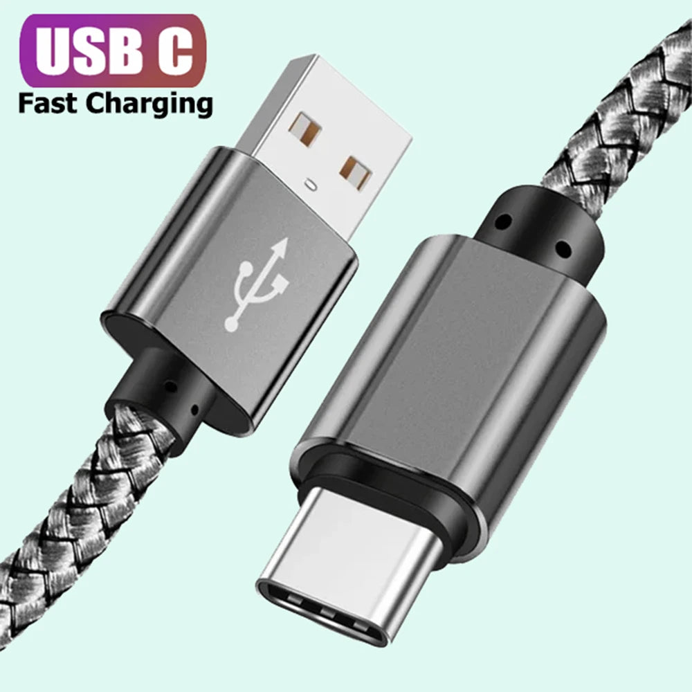 USB A auf Typ C Schnellladekabel Nylon