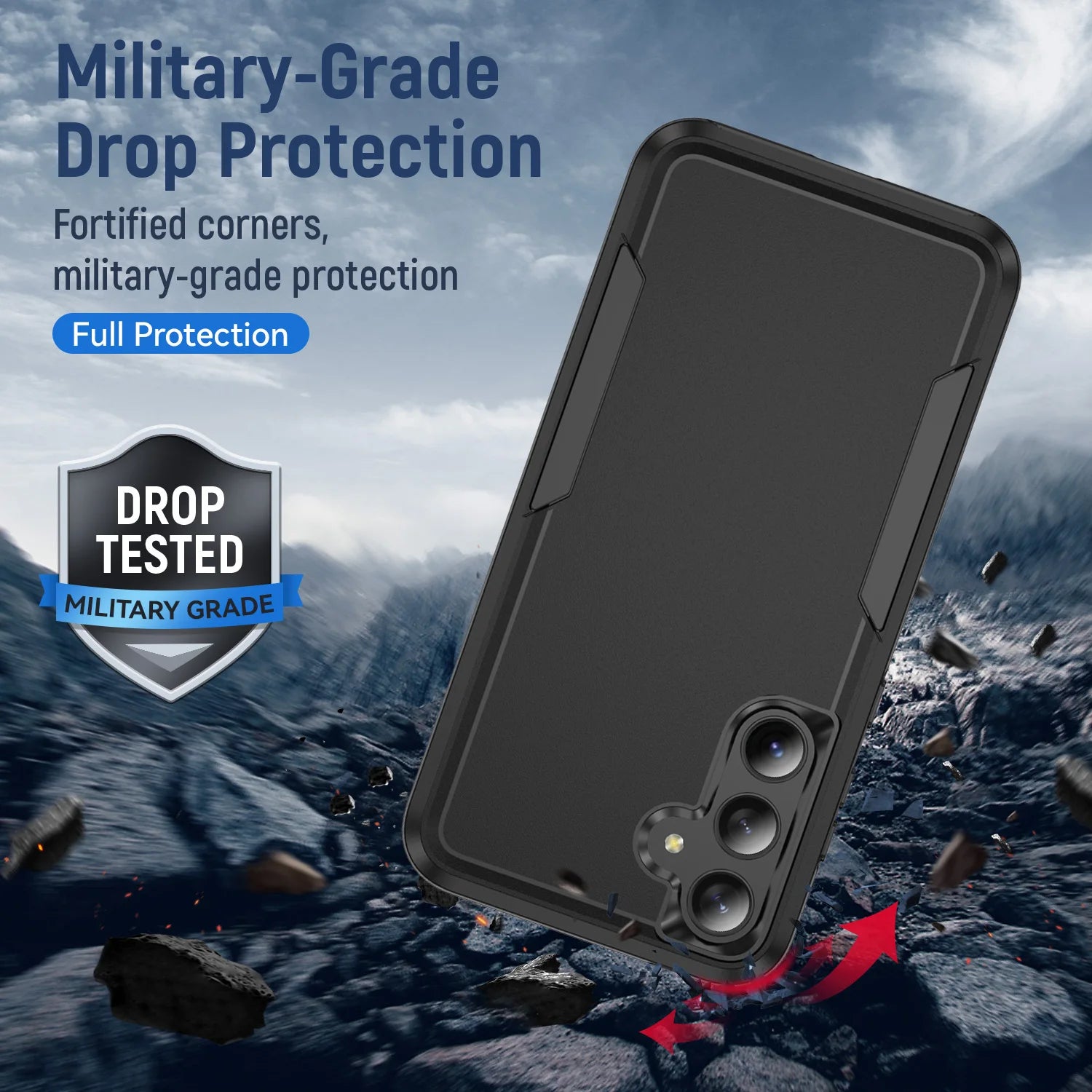Militärische Hüllen für Samsung Galaxy S24 FE S22 S23 Plus S21 S25 Ultra Edge S20 A54 A16 5G A56 A55 A35 A15 Armor Case Coque