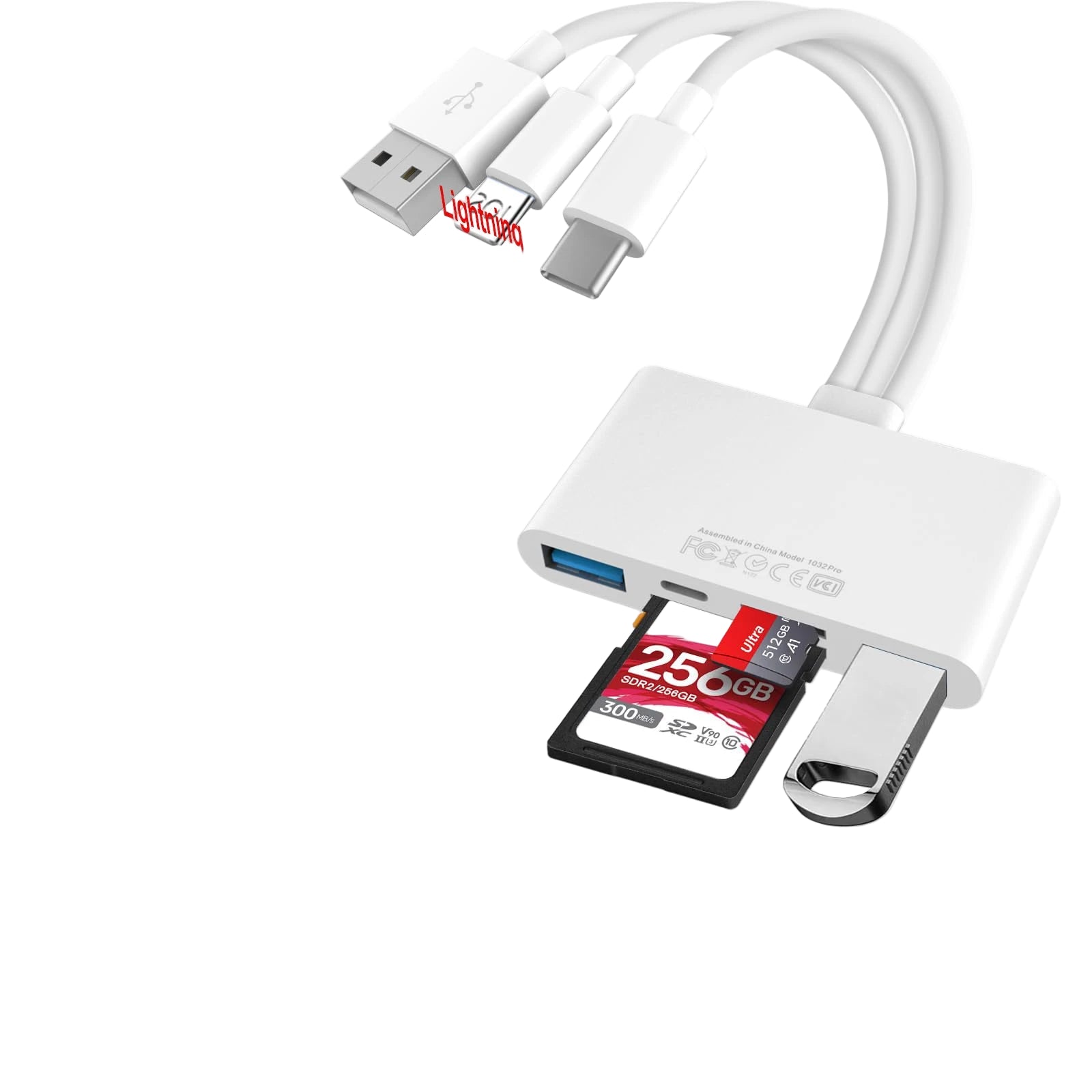 5-in-1 USB OTG Kartenleser Adapter für iPhone iPad