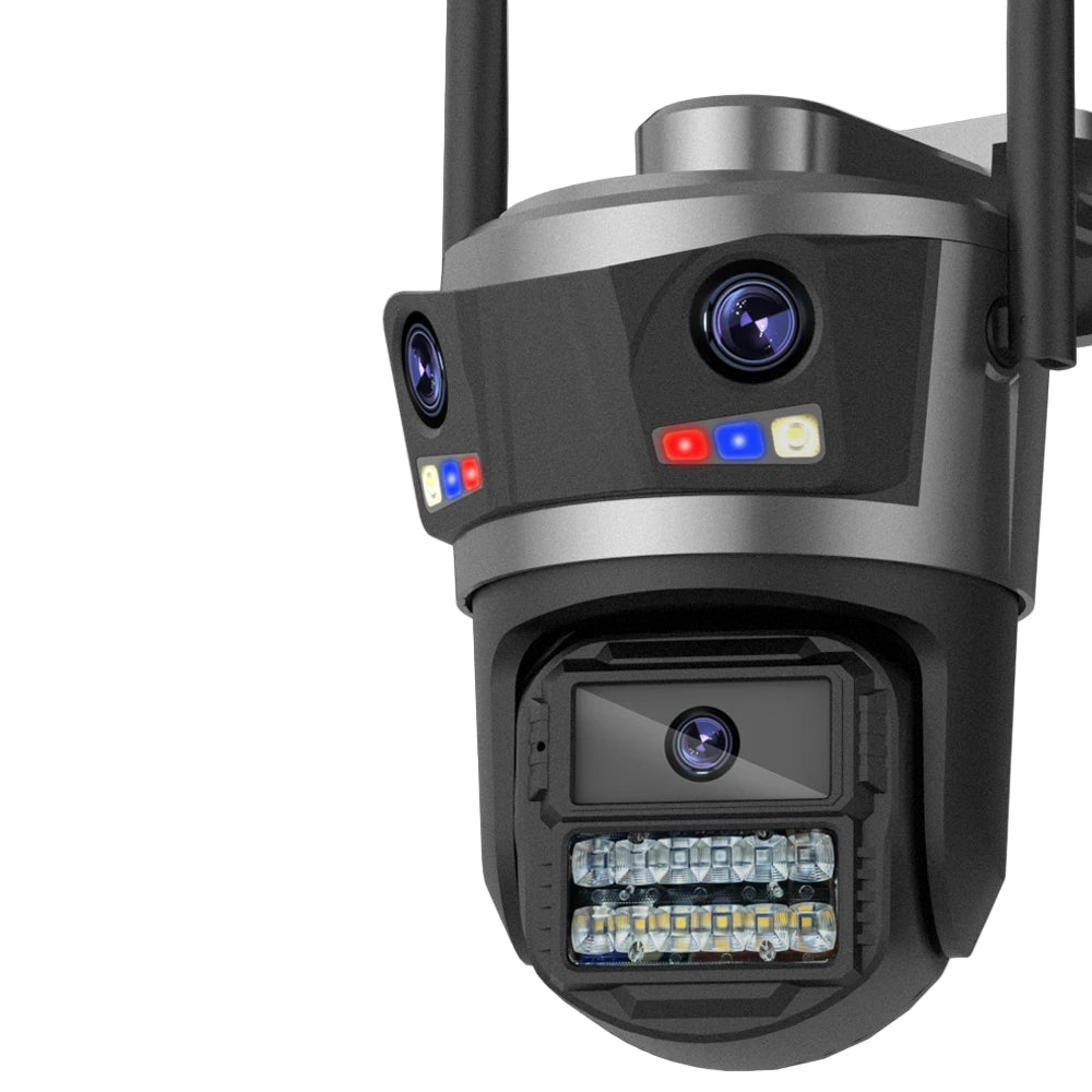 3-Linsen WLAN Außenkamera 12MP mit AI-Erkennung