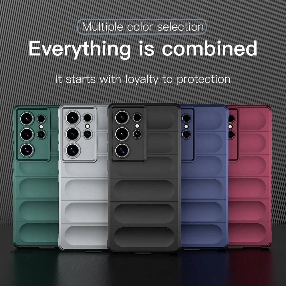 Matte Silikonhülle stoßfest für Samsung Galaxy