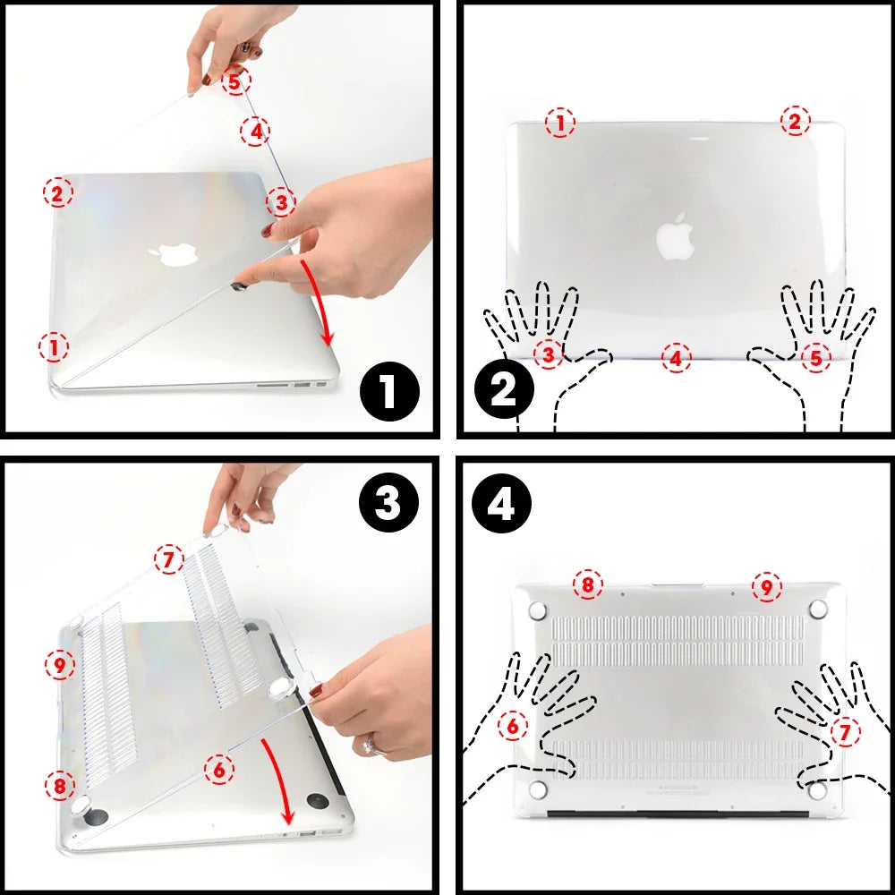 MacBook Hülle 11–16 Zoll Kristall