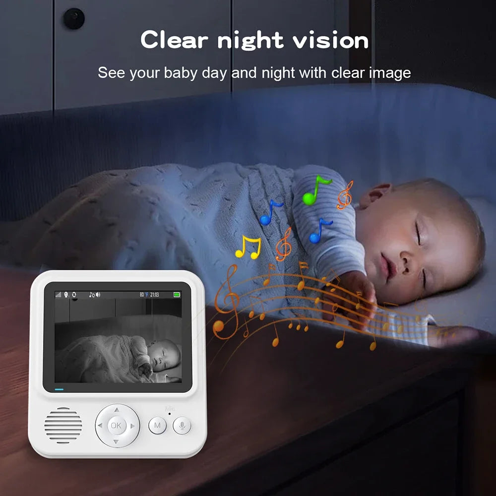 2.8 inch baby monitor with night vision &amp; temperature