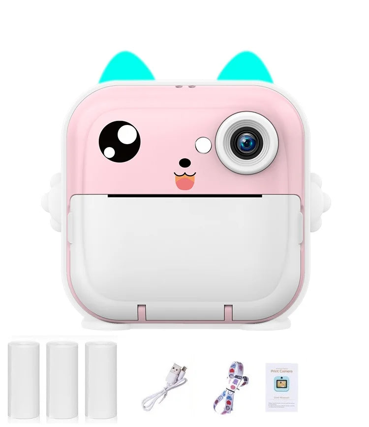 Kinder 1080P HD Digitalkamera Mini Thermodrucker