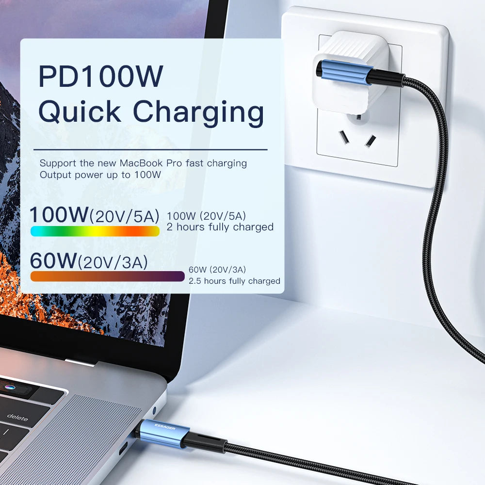 Essager 100 W USB‑C Kabel mit Winkel