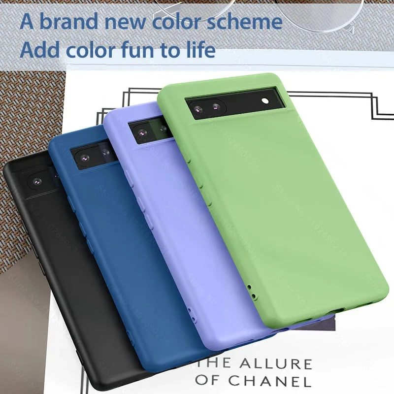 Luxus Flüssigsilikon Hülle Pixel 6–8 Pro
